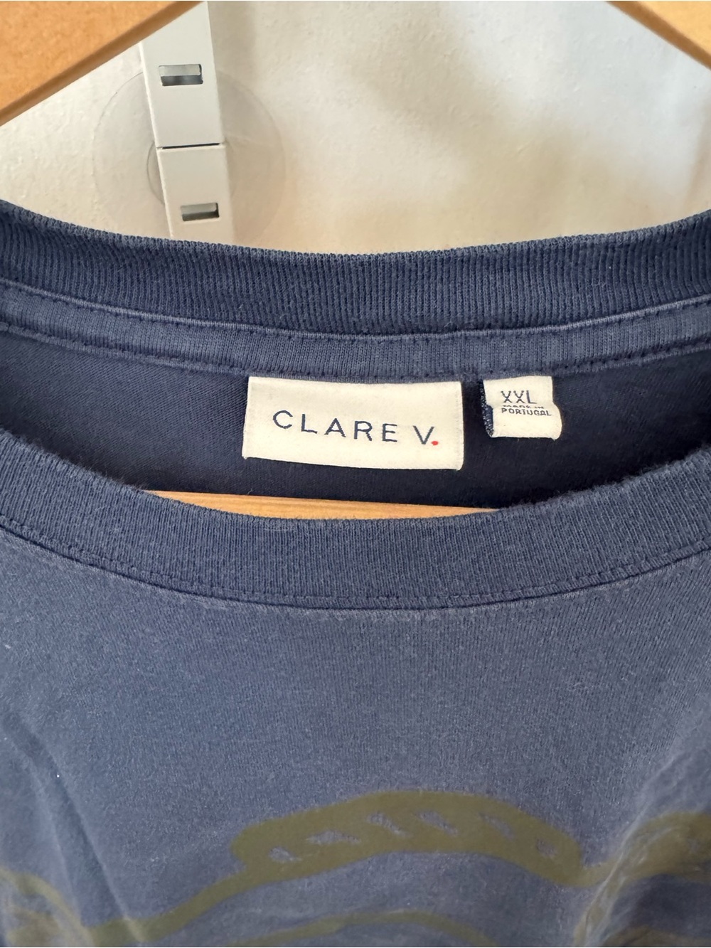 Clare V. Original Tee Navy Graphic Tee with Fish Design - Picture 2 of 3